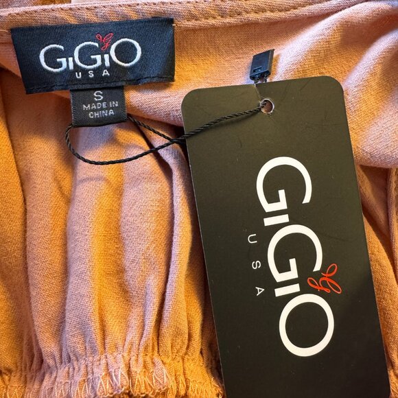 GiGio USA Babydoll Top Small Pink Rose Mauve Sleeveless Lace Trim Bow Back Girly - Picture 7 of 9